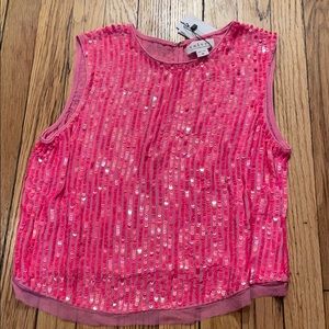 Pink sequence top